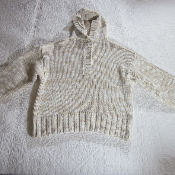 Soft Surroundings Sweater M White/Tan Marled - Picture 1 of 7